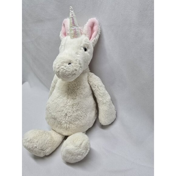 Jellycat Bashful Unicorn Pink Soft Plush Stuffed Animal Toy 12” - Picture 3 of 9